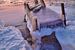Steiger Durgerdam onder winterse omstandigheden. van John Leeninga