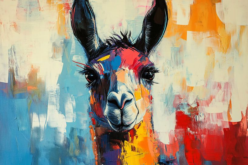 Colourful llama painting by Imperial Art House
