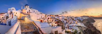 Ochtend op het eiland Santorini in de Middellandse Zee in Griekenland van Voss Fine Art Fotografie
