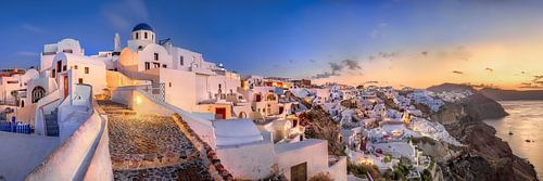 Ochtend op het eiland Santorini in de Middellandse Zee in Griekenland