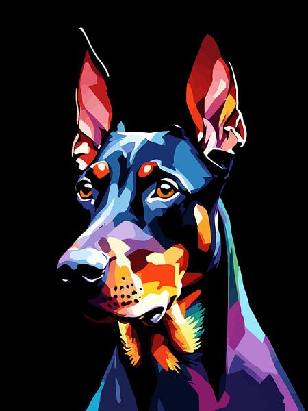 Doberman Pinscher Pop Art 2 by MIROKKU