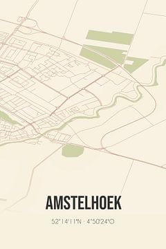 Vintage map of Amstelhoek (Utrecht) by Rezona