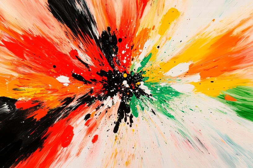 Explosion de couleurs sur toile par Poster Art Shop