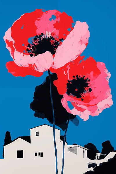 Mohnblumen in Griechenland von NJ Midnight Studio
