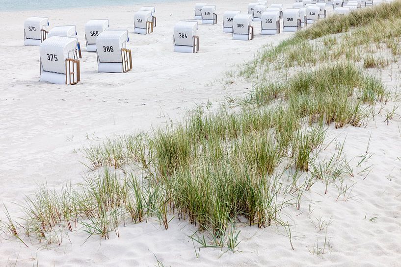 Dünen und weiße Strandkörbe in Zingst von Christian Müringer