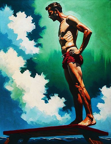 The Dive: A Moment of Strength and Anticipation