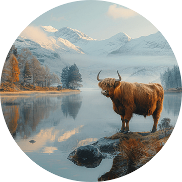 Majestueus hooglandvee in een Schotse idylle van Poster Art Shop