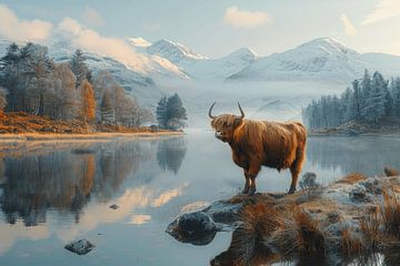 Majestic Highland cattle in a Scottish idyll by Felix Brönnimann