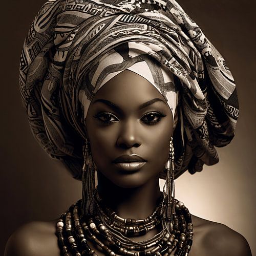 African woman with headscarf