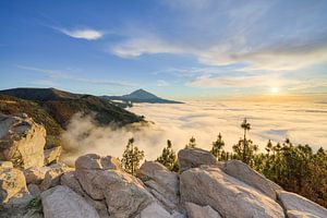 Teneriffa Blick Richtung Teide am Abend
