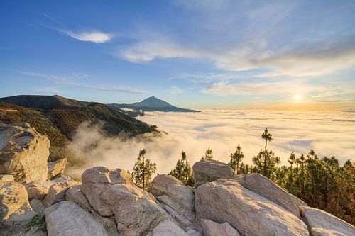 Teneriffa Blick Richtung Teide am Abend