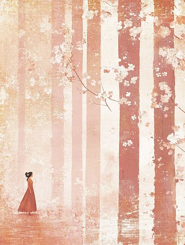 Femme avec robe | Femme tranquille dans un environnement zen