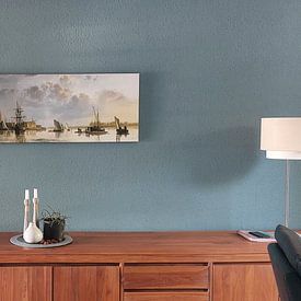 Klantfoto: Gezicht op Dordrecht vanuit het noorden, Aelbert Cuyp, op canvas