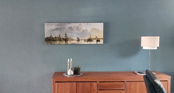 Klantfoto: Gezicht op Dordrecht vanuit het noorden, Aelbert Cuyp