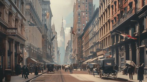 Photo New York circa 1900 digital art (KI)