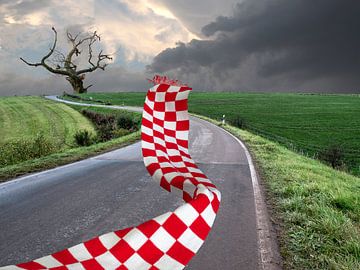 Storm in woest landschap van Ton Buijs