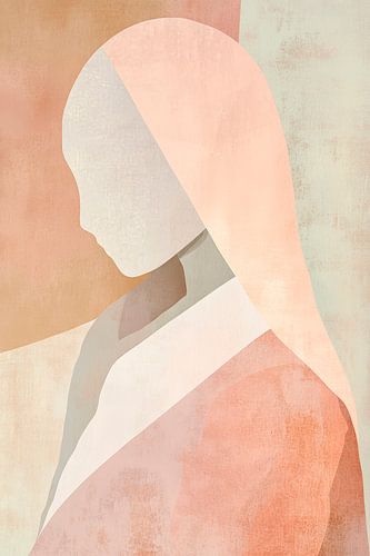 Delicaat silhouet in zachte pastelkleuren