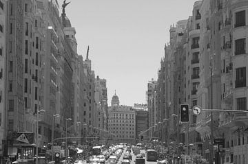 Gran Via in Madrid by Ilona van der Burg