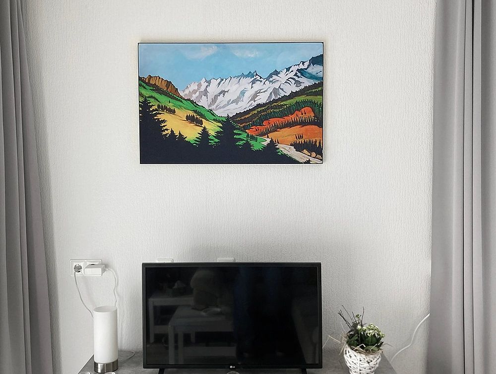 Roncobello in Italien | Malerei in Acryl von WatercolorWall