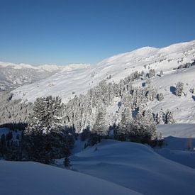 Witte bergen, sneeuw von Sander van der Lem