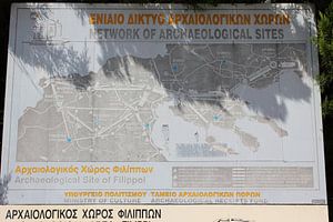 Übersichtskarte von Philippi / Φίλιπποι (Daton) - Griechenland
