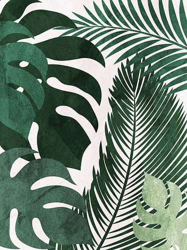 Tropical Leaves Abstract Art