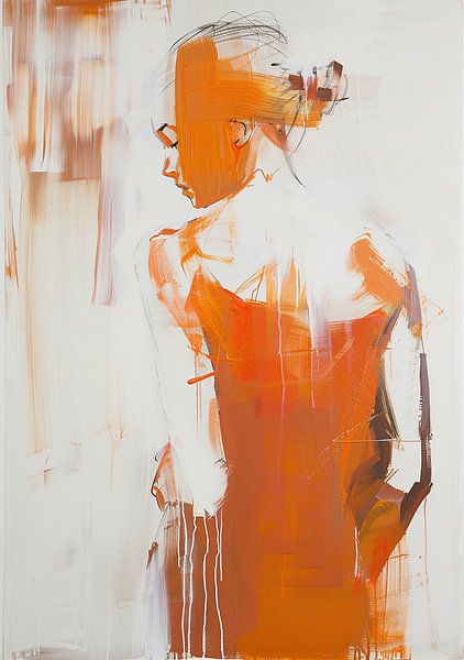 Frau Orange von Kunst Laune