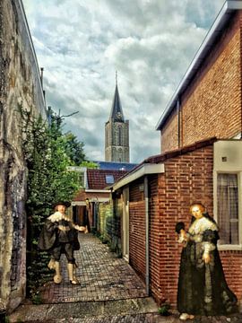 View of houses in Utrecht by Ruben van Gogh - smartphoneart