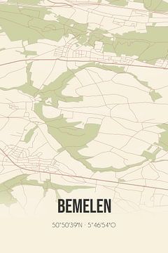 Vintage landkaart van Bemelen (Limburg) van MijnStadsPoster