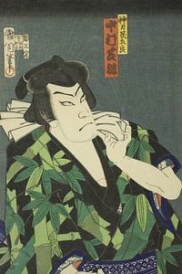 Toyohara Kunichika - The Actor Nakamura Shikan IV as Jinriki Tamigoro