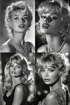 glamour girl retro look collage van Egon Zitter