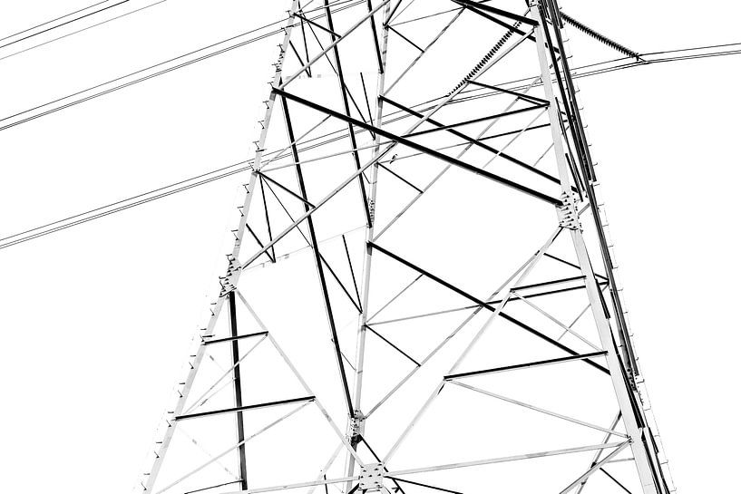 Hoogspanning in zwart-wit van Wim Stolwerk