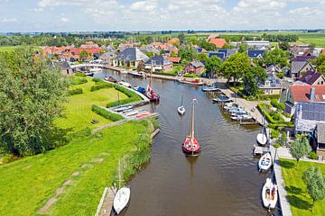 Aerial view of the village of Gaastmeer in Friesland by Eye on You
