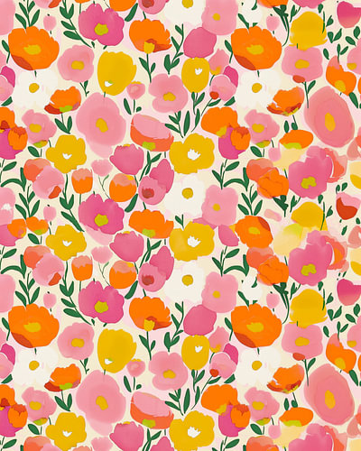 Joyful Blooms – Colourful Floral Wall Art
