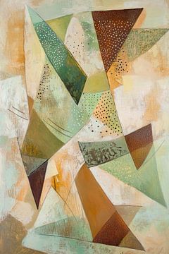 Geometric dreams in earthy tones Angular harmony in soft colours by Poster Art Shop