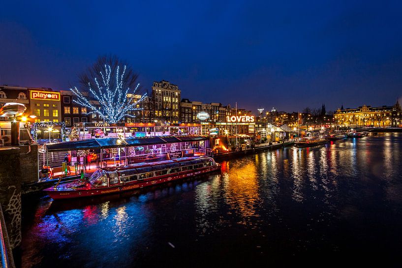 Prins Hendrikkade, Amsterdam tijdens Amsterdam Light Festival von Stephan Neven