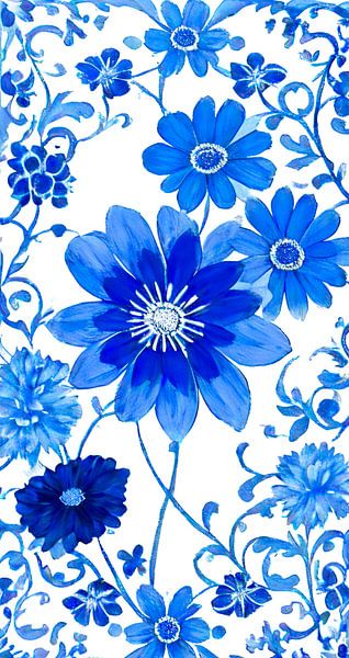 Delfter Blau Blumen. von Niek Traas