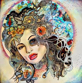 Fleurs-Antique, série Visages