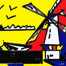 Mondrian Mühle PoP von Mister Artsy