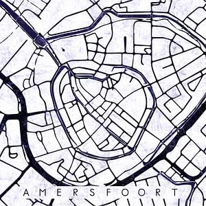 Amersfoort Keistad Stadskern Wit/Paars