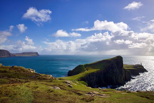 Neist Point Lighthouse on a beautiful day