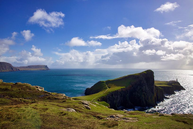 Neist Point Lighthouse on a beautiful day by Laura Krol