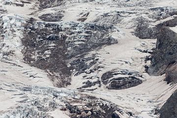Abstracte foto van een gletsjer op Mount Rainier