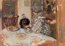 Pierre Bonnard – Frau und Hund am Tisch (1908) von Timeless Artworks