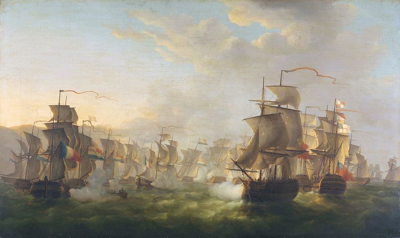Niederländische und britischen Flotte - Martinus Schouman von Meesterlijcke Meesters