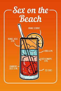 Sex On The Beach Cocktail van Amango