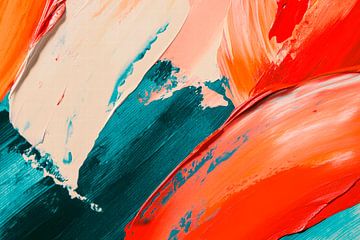 Colourful brushstrokes - Artful abstraction by Poster Art Shop