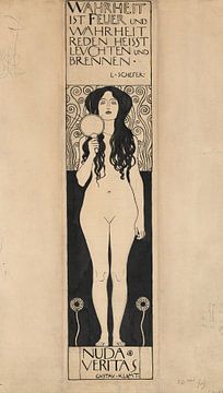 Gustav Klimt - Nuda Veritas (1898) van Peter Balan