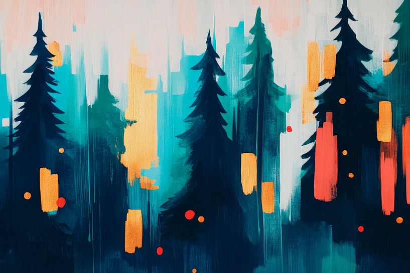 Coloured forest by Poster Art Shop