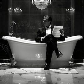 Ein Sonntagsbad und die Zeitung von Karina Brouwer